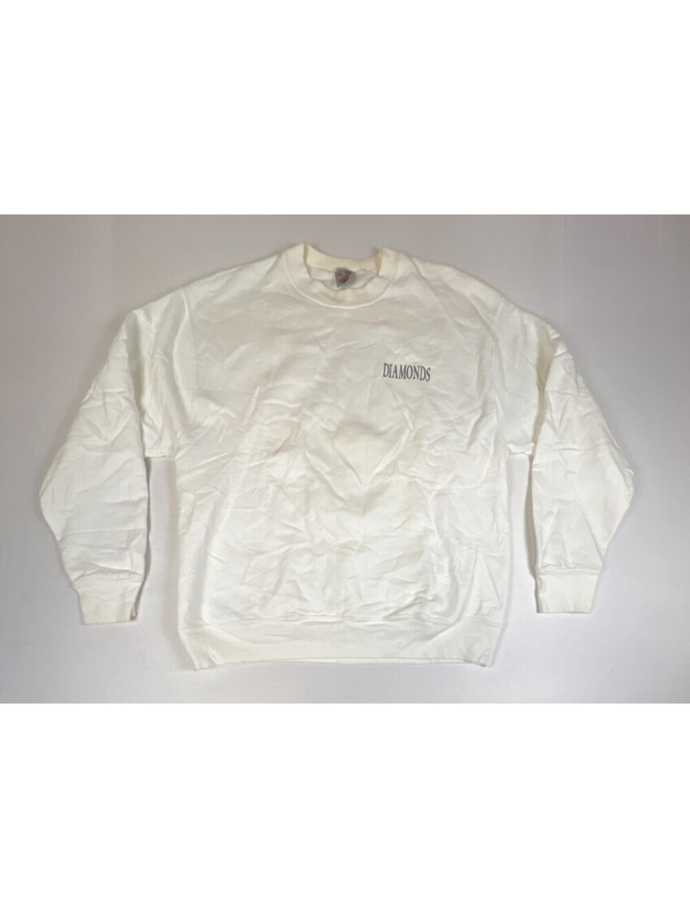 Vintage Fruit of the Loom USA Adult L White Strip Club Graphic Sweatshirt